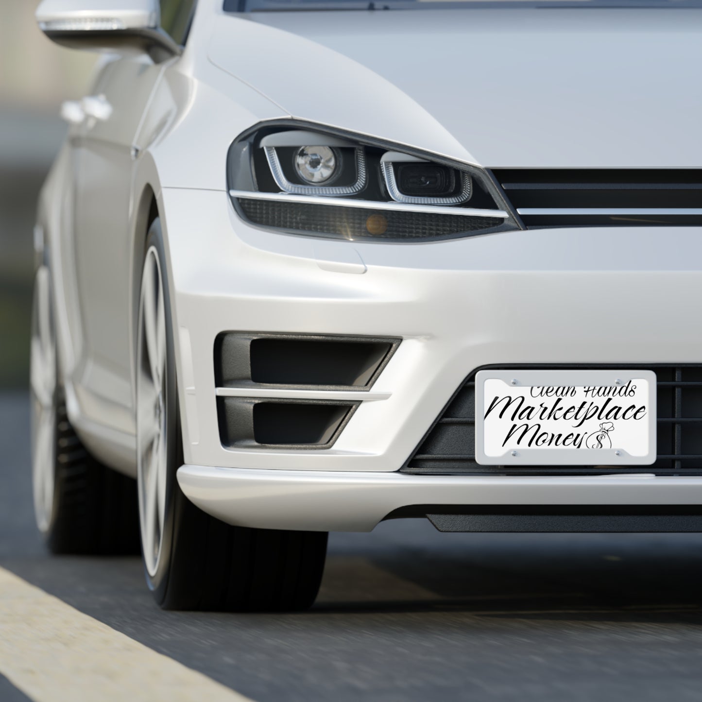"Clean Hands Marketplace Money" License Plate